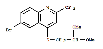 6-BROMO-4-(2,2-DIMETHOXYETHYLTHIO)-2-(TRIFLUOROMETHYL)QUINOLINE