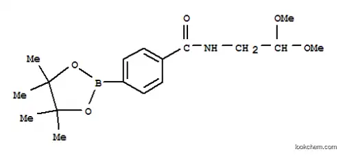 Molecular Structure of 850411-06-2 (N-(2,2-DIMETHOXY-ETHYL)-4-(4,4,5,5-TETRAMETHYL-[1,3,2]DIOXABOROLAN-2-YL)-BENZAMIDE)