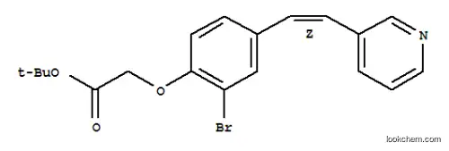 Molecular Structure of 850411-11-9 (Z-[2-BROMO-4-(2-PYRIDIN-3-YL-VINYL)-PHENOXY]-ACETIC ACID TERT-BUTYL ESTER)