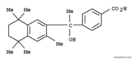 Molecular Structure of 852524-20-0 (4-[1-Hydroxy-1-(5,6,7,8-tetrahydro-3,5,5,8,8-pentamethyl-2-naphthalenyl)ethyl]benzoic acid)