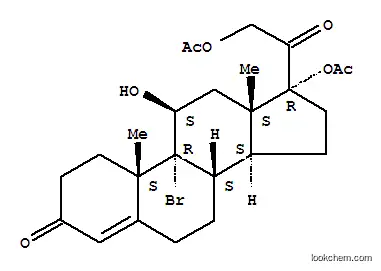 Molecular Structure of 85707-49-9 (9-Bromo-11,17,21-trihydroxypregn-4-ene-3,20-dione17,21-diacetate)