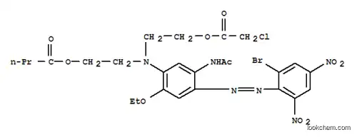 Molecular Structure of 85851-53-2 (2-[[5-(acetylamino)-4-[(2-bromo-4,6-dinitrophenyl)azo]-2-ethoxyphenyl][2-[(chloroacetyl)oxy]ethyl]amino]ethyl butyrate)