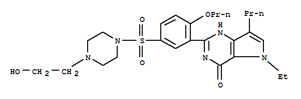 5-ethyl-2-[5-[4-(2-hydroxyethyl)piperazin-1-yl]sulfonyl-2-propoxyphenyl]-7-propyl-1H-pyrrolo[3,2-d]pyrimidin-4-one