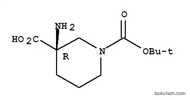Molecular Structure of 862372-86-9 ((R)-3-AMINO-1-(TERT-BUTOXYCARBONYL)PIPERIDINE-3-CARBOXYLIC ACID)