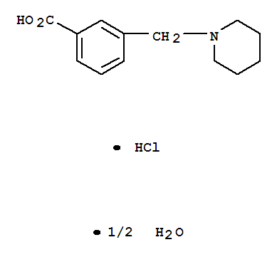 3-(Piperdin-1-ylmethyl)benzoic acid hydrochloride hemihydrate 97%