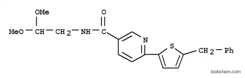 Molecular Structure of 864685-29-0 (6-(5-BENZYLTHIOPHEN-2-YL)-N-(2,2-DIMETHOXYETHYL)NICOTINAMIDE)