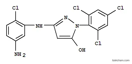 Molecular Structure of 86491-51-2 (1-(2',4',6'-Trichlorophenyl)-3-(2'-chloro-5'-aminoanilino)-5-pyrazolone)