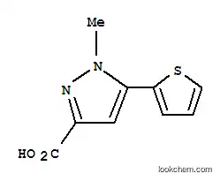 Molecular Structure of 869901-15-5 (1-METHYL-5-THIEN-2-YL-1H-PYRAZOLE-3-CARBOXYLIC ACID)