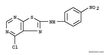 Molecular Structure of 871266-83-0 ((7-CHLOROTHIAZOLO[5,4-D]PYRIMIDIN-2-YL)-(4-NITROPHENYL)AMINE)