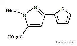 Molecular Structure of 871825-56-8 (1-Methyl-3-thien-2-yl-1H-pyrazole-5-carboxylic acid)