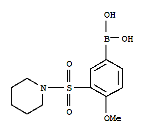 Boronic acid,B-[4-methoxy-3-(1-piperidinylsulfonyl)phenyl]-                                                                                                                                             