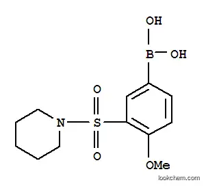 Molecular Structure of 874219-18-8 (4-METHOXY-3-(PIPERIDIN-1-YLSULPHONYL)BENZENEBORONIC ACID)