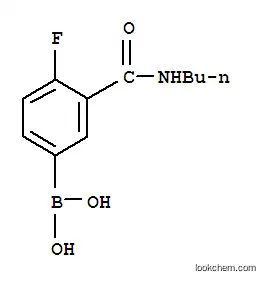 Molecular Structure of 874219-23-5 (3-(N-BUTYLCARBAMOYL)-4-FLUOROBENZENEBORONIC ACID)