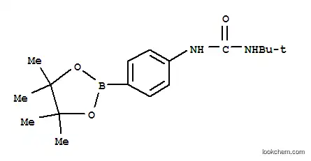 Molecular Structure of 874297-78-6 (4-[(TERT-BUTYLCARBAMOYL)AMINO]BENZENEBORONIC ACID, PINACOL ESTER 98%4-(3-TERT-BUTYLUREIDO)BENZENEBORONIC ACID, PINACOL ESTER)
