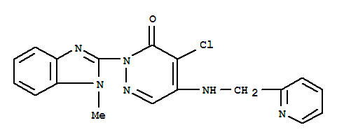 3(2H)-PYRIDAZINONE,4-CHLORO-2-(1-METHYL-1H-BENZO[D]IMIDAZOL-2-YL)-5-[(PYRIDIN-2-YLMETHYL)AMINO]-