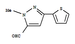 1H-Pyrazole-5-carboxaldehyde,1-methyl-3-(2-thienyl)-