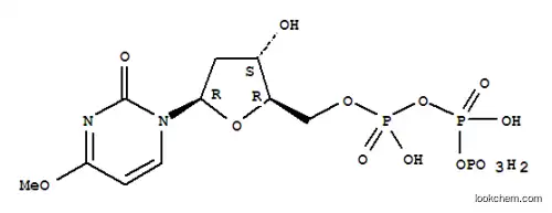 Molecular Structure of 88254-09-5 (2(1H)-Pyrimidinone, 1-(2-deoxy-5-O-(hydroxy((hydroxy(phosphonooxy)phos phinyl)oxy)phosphinyl)-beta-D-erythro-pentofuranosyl)-4-methoxy-)