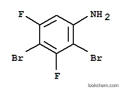 Molecular Structure of 883549-00-6 (2,4-Dibromo-3,5-difluoroaniline)