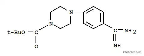 Molecular Structure of 885270-17-7 (1-BOC-4-(4-CARBAMIMIDOYL-PHENYL)-PIPERAZINE)