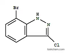 Molecular Structure of 885271-75-0 (7-BROMO-3-CHLORO-1H-INDAZOLE)