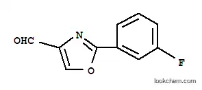 Molecular Structure of 885272-95-7 (2-(3-FLUORO-PHENYL)-OXAZOLE-4-CARBALDEHYDE)