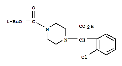 4-[CARBOXY-(2-CHLORO-PHENYL)-METHYL]-PIPERAZINE-1-CARBOXYLIC ACID TERT-BUTYL ESTER HCL