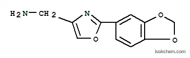 Molecular Structure of 885273-48-3 (2-BENZO[1,3]DIOXOL-5-YL-OXAZOL-4-YL-METHYLAMINE)