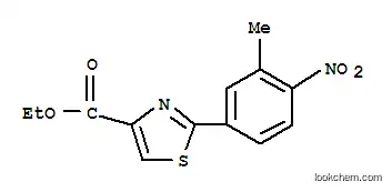 Molecular Structure of 885278-57-9 (2-(3-METHYL-4-NITRO-PHENYL)-THIAZOLE-4-CARBOXYLIC ACID ETHYL ESTER)