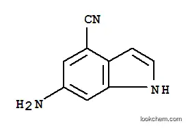 Molecular Structure of 885518-24-1 (1H-Indole-4-carbonitrile,6-amino-(9CI))