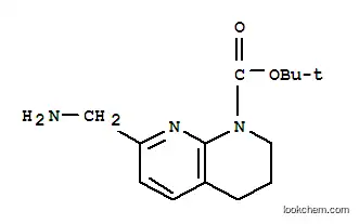 Molecular Structure of 886362-43-2 (8-N-BOC-5,6,7,8-TETRAHYDRO-1,8-NAPHTHYRIDIN-2-METHYLAMINE)