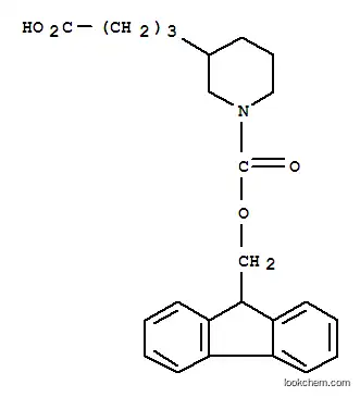 Molecular Structure of 886366-26-3 (4-(1-FMOC-PIPERIDIN-3-YL)-BUTYRIC ACID)