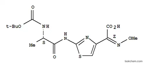 Molecular Structure of 88970-81-4 (2-[2-(Boc-L-alanyl)aminothaizol-4-yl]-2-methoxyimino acetic acid)
