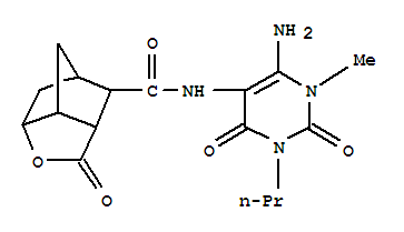 3,5-METHANO-2H-CYCLOPENTA[B]FURAN-7-CARBOXAMIDE,N-(6-AMINO-1,2,3,4-TETRAHYDRO-1-METHYL-2,4-DIOXO-3-PROPYL-PYRIMIDIN-5-YL)HEXAHYDRO-2-OXO-