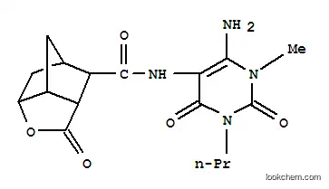 Molecular Structure of 892124-59-3 (3,5-Methano-2H-cyclopenta[b]furan-7-carboxamide,  N-(6-amino-1,2,3,4-tetrahydro-1-methyl-2,4-dioxo-3-propyl-5-pyrimidinyl)hexahydro-2-oxo-)