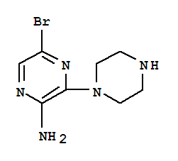 2-Pyrazinamine,5-bromo-3-(1-piperazinyl)- cas  893611-67-1