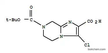 Molecular Structure of 903130-30-3 (7-(TERT-BUTOXYCARBONYL)-3-CHLORO-5,6,7,8-TETRAHYDROIMIDAZO[1,2-A]PYRAZINE-2-CARBOXYLIC ACID)