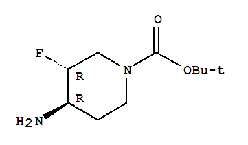 1-Piperidinecarboxylicacid, 4-amino-3-fluoro-, 1,1-dimethylethyl ester, (3R,4R)-rel-