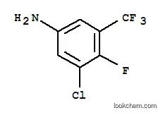Molecular Structure of 914225-61-9 (3-CHLORO-4-FLUORO-5-(TRIFLUOROMETHYL)ANILINE)