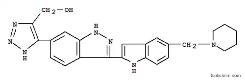 [5-(3-{5-[(Piperidin-1-yl)methyl]-1H-indol-2-yl}octahydro-1H-indazol-6-yl)-1,2,3-triazolidin-4-yl]methanol
