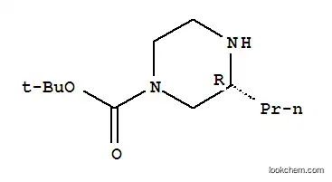 Molecular Structure of 928025-57-4 ((R)-1-BOC-3-PROPYLPIPERAZINE)