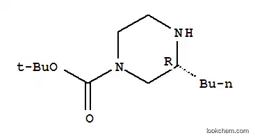 Molecular Structure of 928025-59-6 ((R)-1-BOC-3-BUTYLPIPERAZINE)