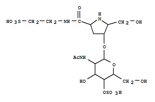 Ethanesulfonic acid,2-[[4-O-[2-(acetylamino)-2-deoxy-4-O-sulfo-b-D-glucopyranosyl]-2,3,5-trideoxy-2,5-imino-D-arabino-hexonoyl]amino]-(9CI)
