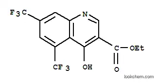 Molecular Structure of 93514-83-1 (4-HYDROXY-5,7-BIS-TRIFLUOROMETHYL-QUINOLINE-3-CARBOXYLIC ACID ETHYL ESTER)
