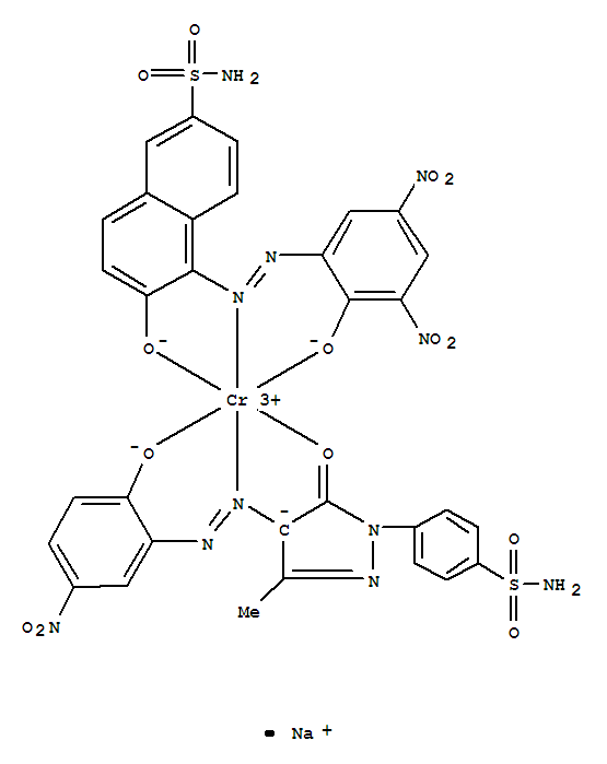 Chromate(1-),[4-[4,5-dihydro-4-[(2-hydroxy-5-nitrophenyl)azo]-3-methyl-5-oxo-1H-pyrazol-1-yl]benzenesulfonamidato(2-)][6-hydroxy-5-[(2-hydroxy-3,5-dinitrophenyl)azo]-2-naphthalenesulfonamidato(2-)]-,s