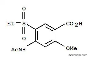 Molecular Structure of 94134-06-2 (4-acetamido-5-(ethylsulphonyl)-2-methoxybenzoic acid)