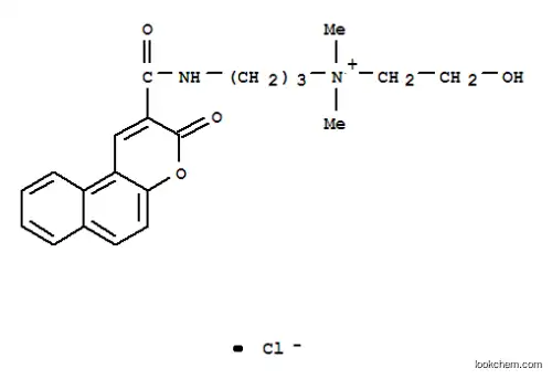 Molecular Structure of 94159-27-0 ((2-hydroxyethyl)dimethyl[3-[[(3-oxo-3H-naphtho[2,1-b]pyran-2-yl)carbonyl]amino]propyl]ammonium chloride)