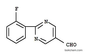 Molecular Structure of 946707-17-1 (2-(2-Fluorophenyl)-pyrimidinecarboxaldehyde)
