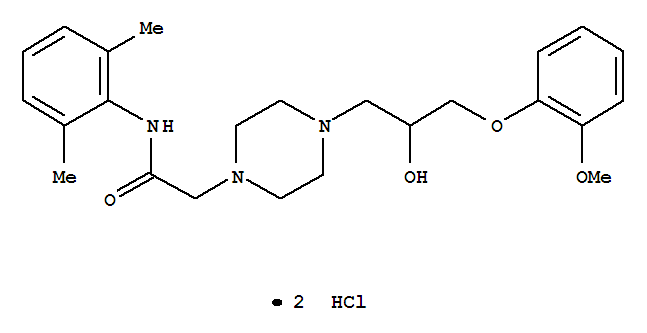 1-Piperazineacetamide,N-(2,6-dimethylphenyl)-4-[2-hydroxy-3-(2-methoxyphenoxy)propyl]-, hydrochloride(1:2)