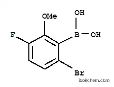 Molecular Structure of 957035-08-4 (2-Borono-3-bromo-6-fluoroanisole)