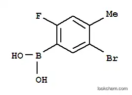Molecular Structure of 957061-14-2 (5-Bromo-2-fluoro-4-methylphenylboronic acid)